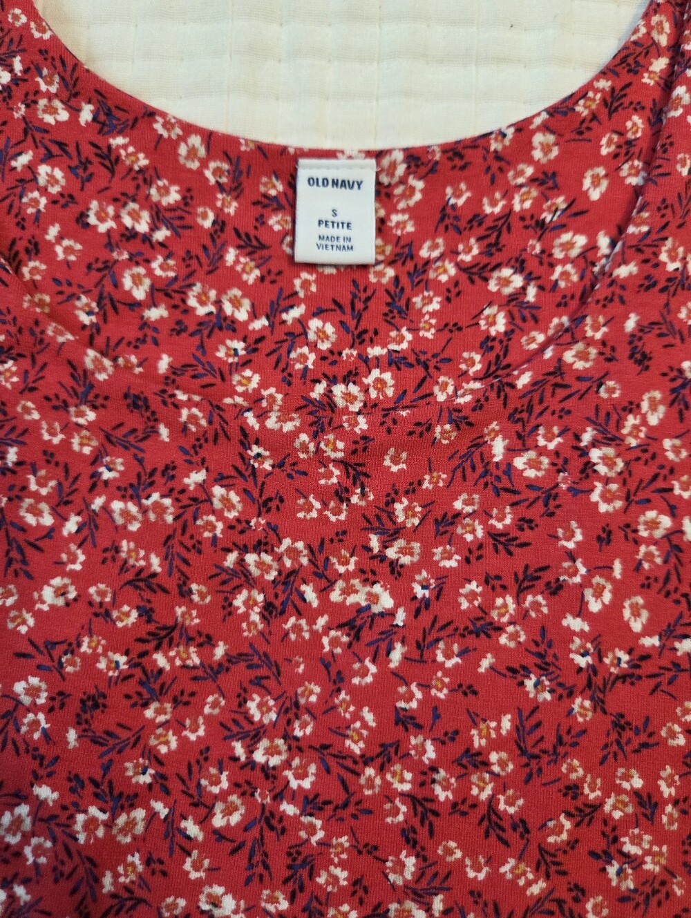 Old Navy Fit & Flare Red Floral Tank Dress - Picture 4 of 6